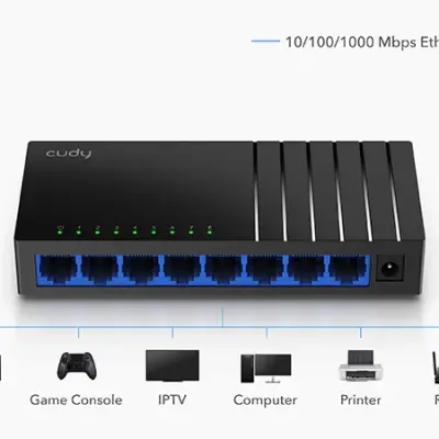Cudy 8-Port Gigabit Desktop Switch | GS108D
